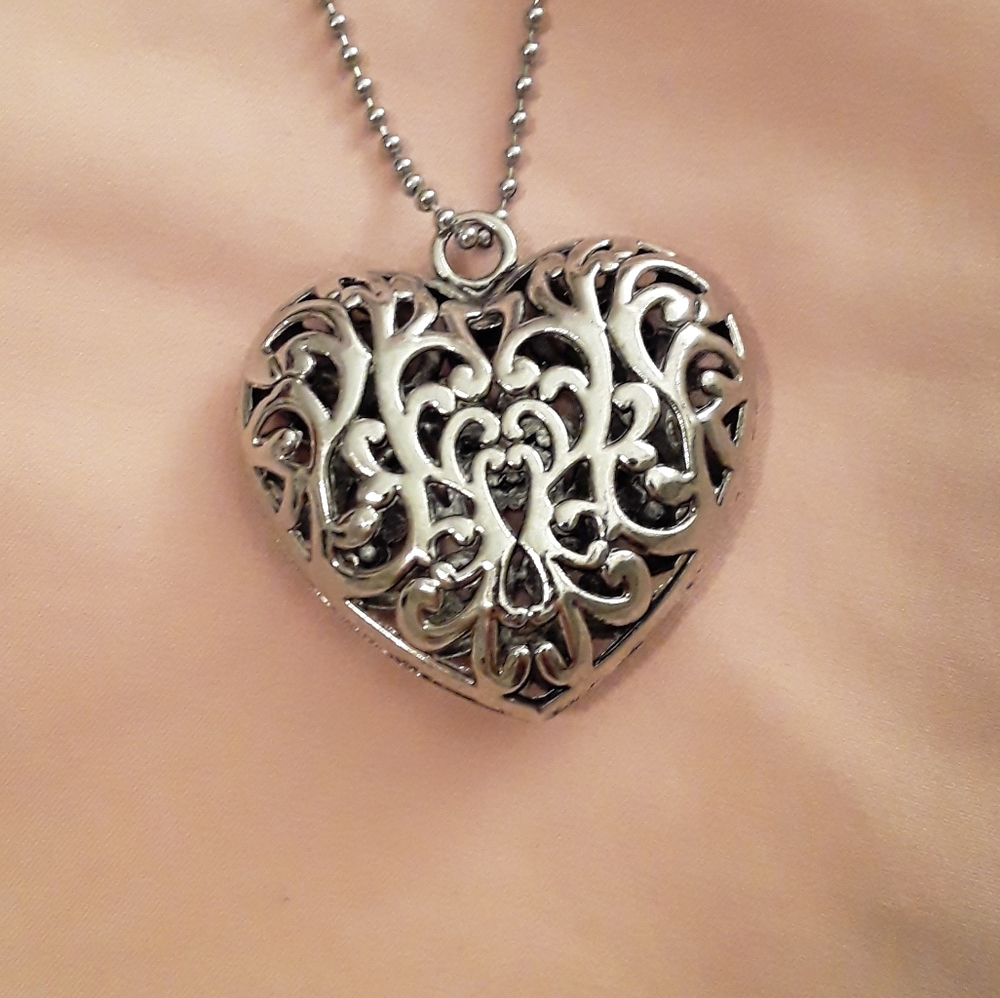 Italian Long Heart Necklace